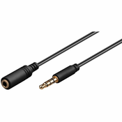 PremiumCord Jack 3,5 mm 4 nožice M/F 2 m za Apple