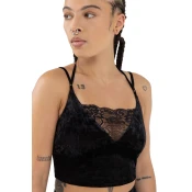 Ženska Top majica (pižama) KILLSTAR - Burnt - Black - KSRA011860