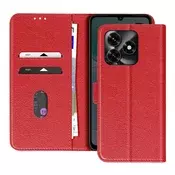 AVIZAR Denarnica za Honor X5c Plus 4G serije Chesterfield z video podporo, Rdeča, (5000190443)