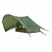 Vidaxl Teepee šotor za 7 oseb Zelena in Siva 600 x 600 x 347 cm