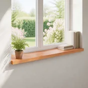 vidaXL Okenske police 2 kos Lakirana 70 x 40 x 2 cm Trda bukovina