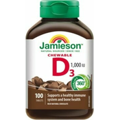 Jamieson Vitamin D3 1000 IU cokoladne pastile 100 tableta