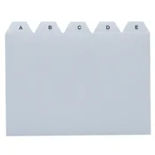Q-Connect Razdelilniki za mape A6 - PVC A-Z, 25 kosov, sivi