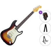 SX SST62+ /HSS SET 3-Tone Sunburst Električna kitara
