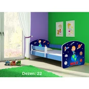 Deciji krevet ACMA II 180x80 + dusek 6 cm BLUE22