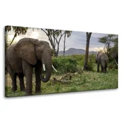 shumee Platno s tiskom Živali Sloni Savannah 80x40 cm