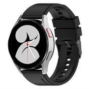 Silikonski pas za uro Samsung Galaxy Watch 5 40 mm/44 mm/Watch 5 Pro 45 mm - črn