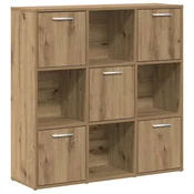 Vidaxl Knjižna polica artisan hrast 90x28x90 cm inženirski les