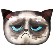 shumee Bertoni okrasna blazina Grumpy Cat 30×45 cm - žamet, mačji potisk, antialergijski vložek