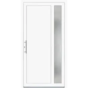 PVC vhodna vrata K011 bela 110 cm x 210 cm levo