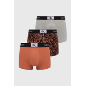 Bokserice Calvin Klein Underwear 3-pack za muškarce, boja: smeda