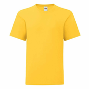Yellow childrens t-shirt in combed cotton Fruit of the Loom