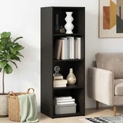 vidaXL Visok predalnik Črni hrast 40 x 41 x 124 cm Inženirski les