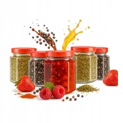 shumee 5x STEKLENI KOZAREC 200 ml šesterokotni za marmelado, med, konzerve, začimbe