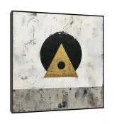Canvas Slika na platnu Triangle, 80x80cm, Sa ramom, Crni