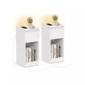 Songmics Nočna omarica 30x25x595 cm bela