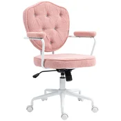 HOMCOM HOMCOM pisarniški stol poliester 63D x 61,5Š x 93–101V cm Roza, (5000242909)