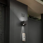 LEDS-C4 Wilson LED zunanja stenska svetilka, 11 cm, antracit - Sodobni - Kovina