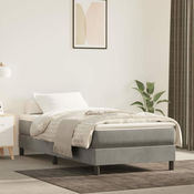 Greatstore Box spring posteljni okvir svetlo siv 80x200 cm žamet