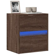 Zidni TV ormarić s LED svjetlima boja hrasta 41x31x45 cm Smeđa