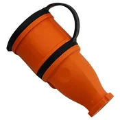 shumee Prenosna ravna vtičnica 16A 230V 2P+Z oranžna Schuko 8256