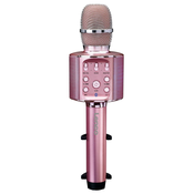 Mikrofon Lenco - BMC-090PK, bežicni, ružicasti