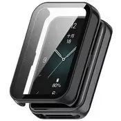 Ovitek z zaščito zaslona Techsuit Defense360 Pro za Honor Band 10/Band 9 - črn