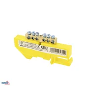 Schelinger sponka za DIN letev 63 A, 500 V, 1 modul, rumena BM-A18-TBI-6X09-06P-ZO