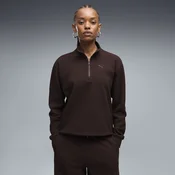PUMA Essentials Elevated Standard Half-Zip Sweatshirt Women, Clothing, Chocolate Fondue, XL