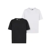 Girls boyfriend T-shirt, 2 pieces black/white