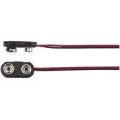 TRU COMPONENTS Baterijski priključek 1x 9 V Block priključek na pritisni gumb TRU COMPONENTS 18-3786, (20635928)