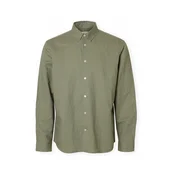 Selected Noos Regclay Shirt - Vetiver Zelena