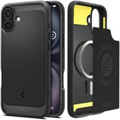 Spigen Zaščitni ovitek za iPhone 16 Rugged Armor MagSafe – črn