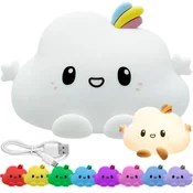 Gockowiak SILIKONSKA NOČNA LUČKA CLOUD LED RGB ZA OTROKE ZA OTROŠKO SOBO