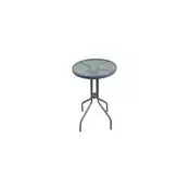 GREEN BAY ANDORA Bastenski sto metalni okrugli 60cm crni