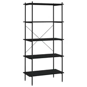 Vidaxl 55-nadstropni regal s policami črn 80x40x163 cm