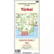 Lykische Küste 2 - Ka? - Lykischer Weg - Topographische Wanderkarte 1:75.000 Türkei (Blatt 7.2)