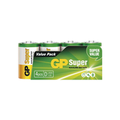 GP super alkalna baterija, LR20 (D), 1,5 V 4 kos (B13404)
