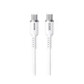 Kabl 3.1 USB tip C M/M 1.2m, za Superbrzo punjenje 100W/480Mbps, Silicon Soft, beli WDC-11