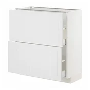 METOD / MAXIMERA Podni element,2 fioke, bela/Stensund bela, 80x37 cm