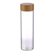 Bergner Steklena prenosna steklenica z bambusovim pokrovom, 600 ml
