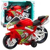 Dirkalni motor Lean Toys, naprava, luči, zvoki, rdeč