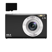 INF Digitalni fotoaparat 48MP 2.7K FHD 16X digitalni zoom, spletna kamera, samodejno ostrenje Black, (21266048)