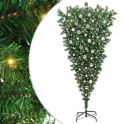 Odljeveni Umjetni Božicni Drvo s Lopticama Zelena 210 cm PVC