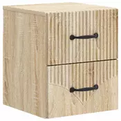 vidaXL Stenski nočni omarici s predalom Sonoma hrast 34,5 x 33 x 40 cm