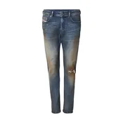 DIESEL Kavbojke 1979 SLEENKER temno modra/rjava
