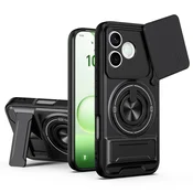GS Ovitek Armor za Honor 600 Lite, držalo za prstan, s pokrovom kamere, črn