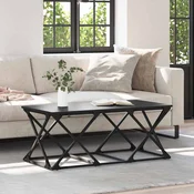 vidaXL Klubska miza Črni hrast 100 x 49 x 40 cm Konstruiran les