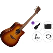 LAG Tramontane 118 T118DCE Premium SET Brown Shadow Elektroakustična dreadnought