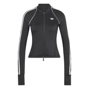 ADIDAS PERFORMANCE Športna jopa na zadrgo črna / bela